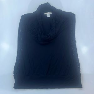 Design History Beaded Drape Neck Blouse N102-15